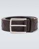 Bottega Veneta Bottega Veneta Intreccio leather belt - 1