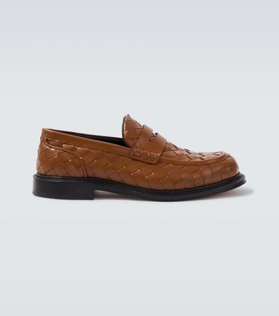 Bottega Veneta Bottega Veneta James Intrecciato leather penny loafers
