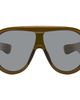 Bottega Veneta Bottega Veneta Khaki Scudo Shield Sunglasses - 1