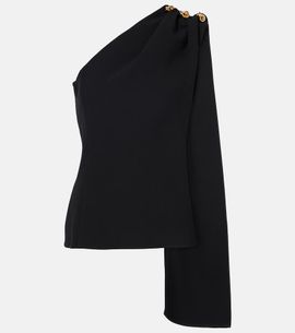 Bottega Veneta Bottega Veneta Knot caped draped crÃªpe top