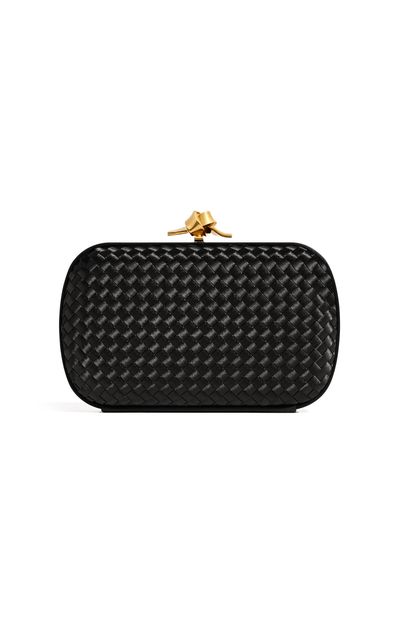 Bottega Veneta Bottega Veneta Knot Intrecciato Satin Clutch