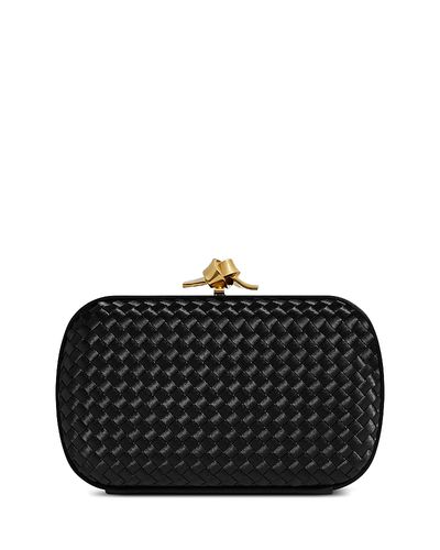 Bottega Veneta Bottega Veneta Knot Intreccio Satin Minaudiere Clutch
