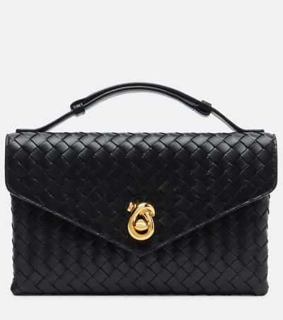 Bottega Veneta Bottega Veneta Knot Lock Intrecciato leather top-handle bag