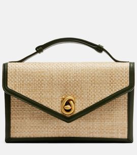 Bottega Veneta Bottega Veneta Knot Lock Medium raffia top-handle bag