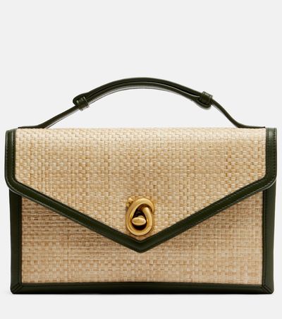 Bottega Veneta Bottega Veneta Knot Lock Medium raffia top-handle bag