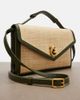 Bottega Veneta Bottega Veneta Knot Lock Medium raffia top-handle bag - 6