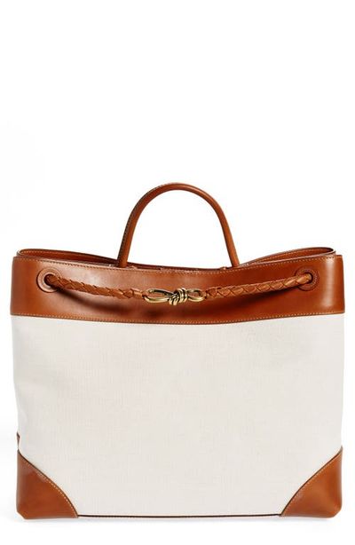 Bottega Veneta Bottega Veneta Large Andiamo Canvas Handbag
