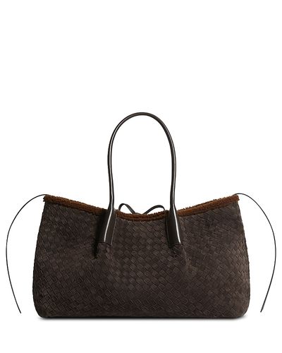Bottega Veneta Bottega Veneta Large Pinacoteca Reversible Suede & Shearling Tote