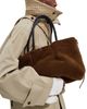 Bottega Veneta Bottega Veneta Large Pinacoteca Reversible Suede & Shearling Tote - 3