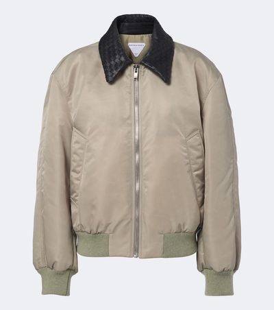 Bottega Veneta Bottega Veneta Leather-trimmed blouson jacket