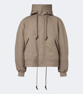 Bottega Veneta Bottega Veneta Leather-trimmed cotton canvas jacket