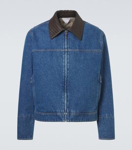 Bottega Veneta Bottega Veneta Leather-trimmed denim jacket