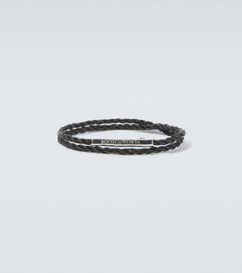 Bottega Veneta Bottega Veneta Leather sterling silver bracelet