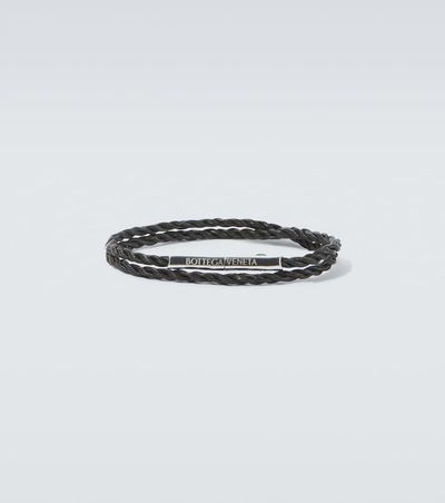 Bottega Veneta Bottega Veneta Leather sterling silver bracelet