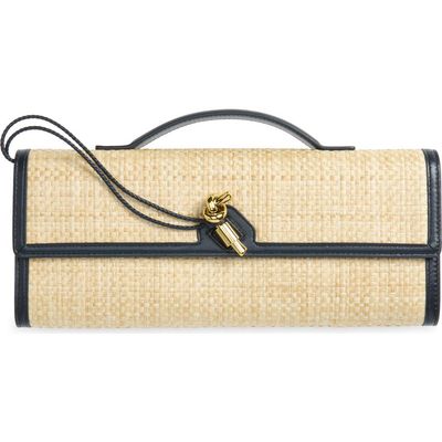 Bottega Veneta Bottega Veneta Long Andiamo Woven Raffia Clutch
