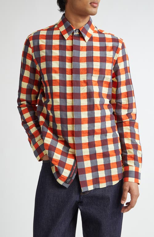 Bottega Veneta Bottega Veneta Macro Gingham Cotton Button-Up Shirt