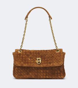 Bottega Veneta Bottega Veneta Madison Intrecciato suede shoulder bag