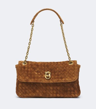 Bottega Veneta Bottega Veneta Madison Intrecciato suede shoulder bag