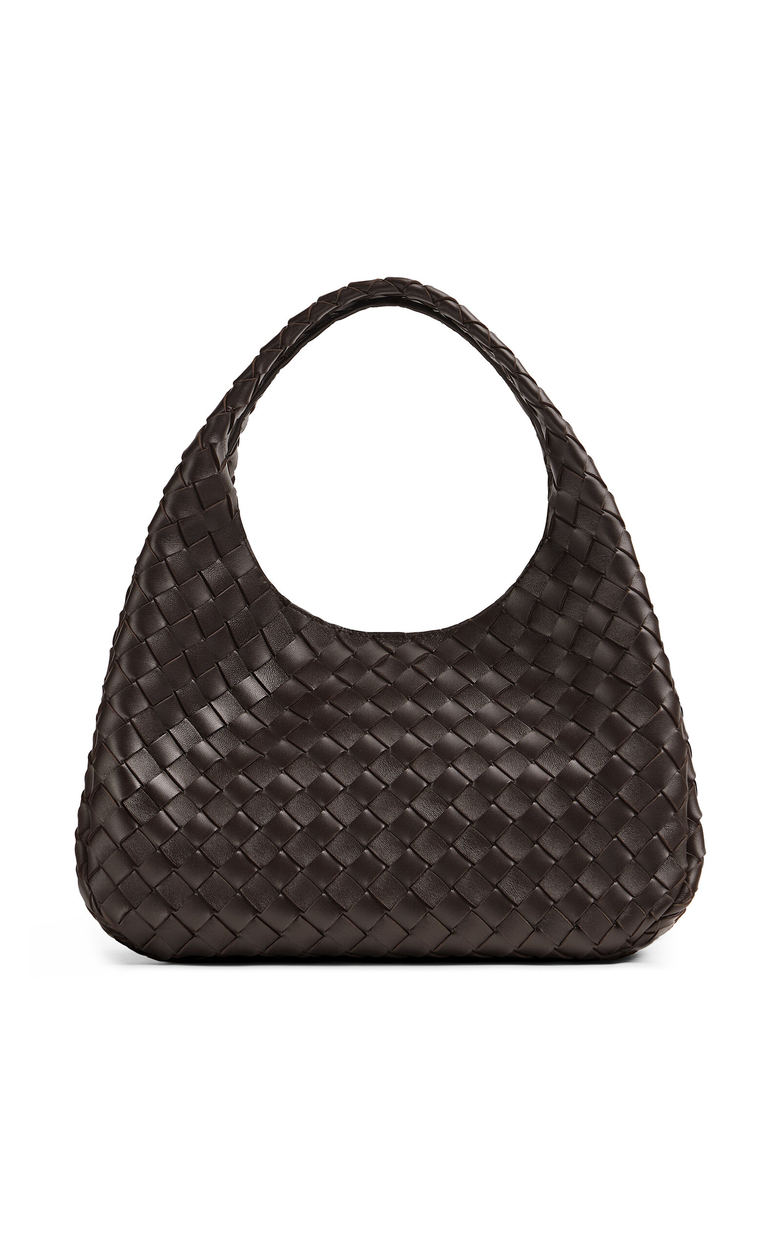 Bottega Veneta Bottega Veneta Medium Campana Intrecciato Leather Bag Brown OS