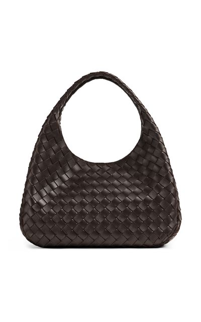 Bottega Veneta Bottega Veneta Medium Campana Intrecciato Leather Bag Brown OS