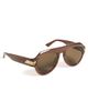 Bottega Veneta Bottega Veneta Mitre Aviator Sunglasses Brown-Brown-Brown One - 1