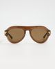 Bottega Veneta Bottega Veneta Mitre Aviator Sunglasses Brown-Brown-Brown One - 2