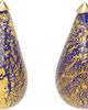 Bottega Veneta Bottega Veneta Navy & Gold Drop Glass Earrings - 1