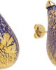 Bottega Veneta Bottega Veneta Navy & Gold Drop Glass Earrings - 2