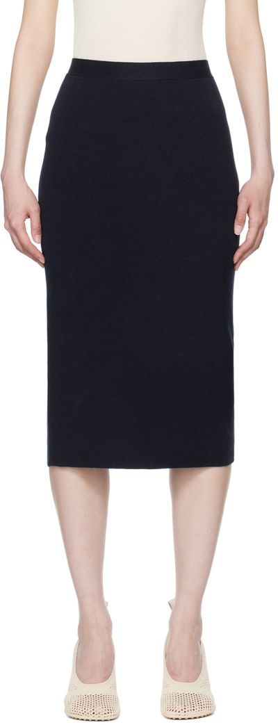 Bottega Veneta Bottega Veneta Navy Light Midi Skirt