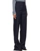 Bottega Veneta Bottega Veneta Navy Shetland Wool Toile Straight Trousers - 2