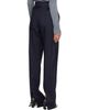 Bottega Veneta Bottega Veneta Navy Shetland Wool Toile Straight Trousers - 3