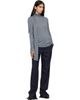 Bottega Veneta Bottega Veneta Navy Shetland Wool Toile Straight Trousers - 4
