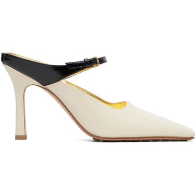 Bottega Veneta Bottega Veneta Off-White & Black Andrea Heels