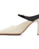 Bottega Veneta Bottega Veneta Off-White & Black Andrea Heels - 3
