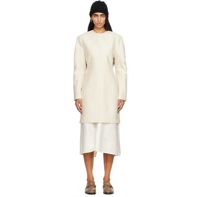 Bottega Veneta Bottega Veneta Off-White Cotton & Silk Toile Minidress