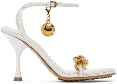 Bottega Veneta Bottega Veneta Off-White Dot Heeled Sandals