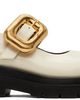 Bottega Veneta Bottega Veneta Off-White Lug Mary-Jane Loafers - 1