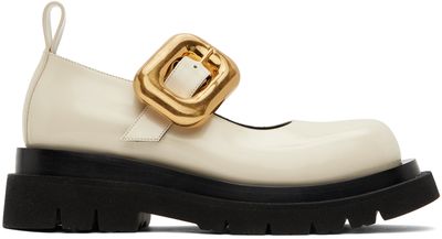Bottega Veneta Bottega Veneta Off-White Lug Mary-Jane Loafers