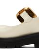 Bottega Veneta Bottega Veneta Off-White Lug Mary-Jane Loafers - 3