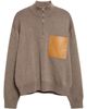 Bottega Veneta Bottega Veneta Oversize Double Knit Wool Quarter Zip Sweater - 5