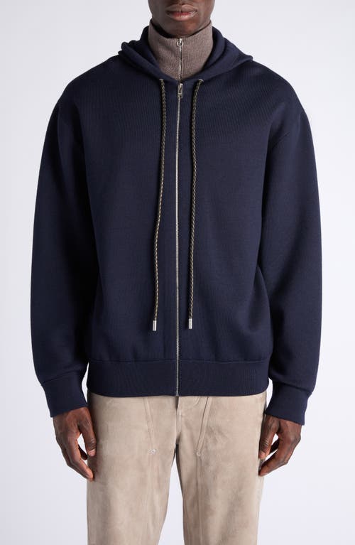 Bottega Veneta Bottega Veneta Oversize Double Knit Wool Zip Hoodie