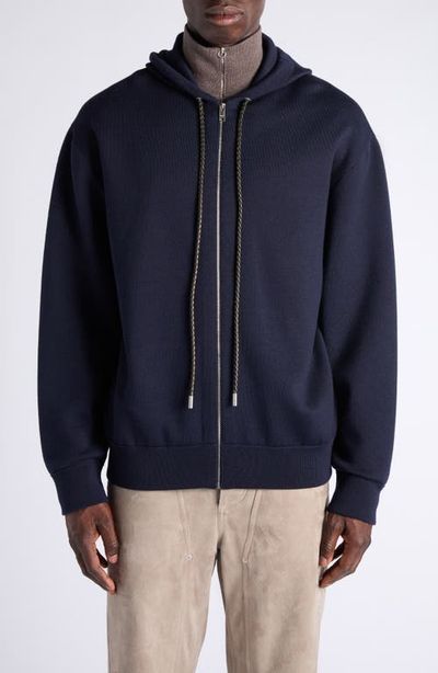 Bottega Veneta Bottega Veneta Oversize Double Knit Wool Zip Hoodie