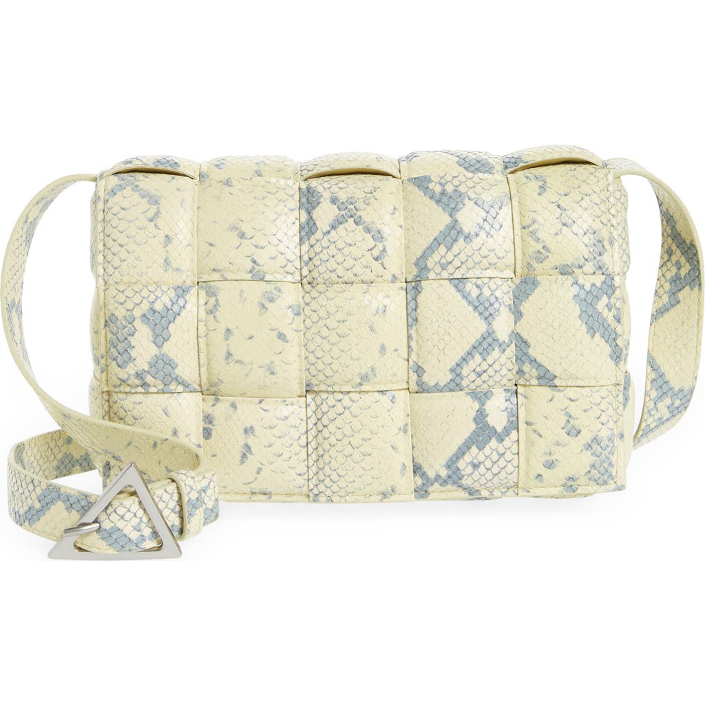 Bottega Veneta Bottega Veneta Padded Cassette Python Embossed Leather Crossbody Bag