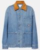 Bottega Veneta Bottega Veneta Padded suede-trimmed denim jacket - 1
