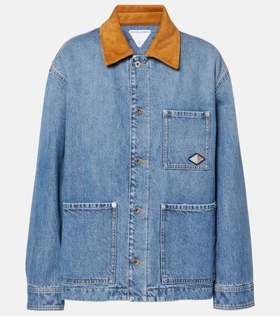 Bottega Veneta Bottega Veneta Padded suede-trimmed denim jacket