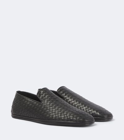 Bottega Veneta Bottega Veneta Palazzo Intrecciato leather slip-on shoes