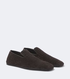 Bottega Veneta Bottega Veneta Palazzo Intrecciato suede slip-on shoes