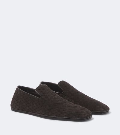 Bottega Veneta Bottega Veneta Palazzo Intrecciato suede slip-on shoes