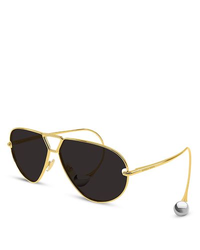 Bottega Veneta Bottega Veneta Pilot Sunglasses, 64mm
