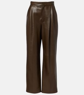 Bottega Veneta Bottega Veneta Pleated leather straight pants